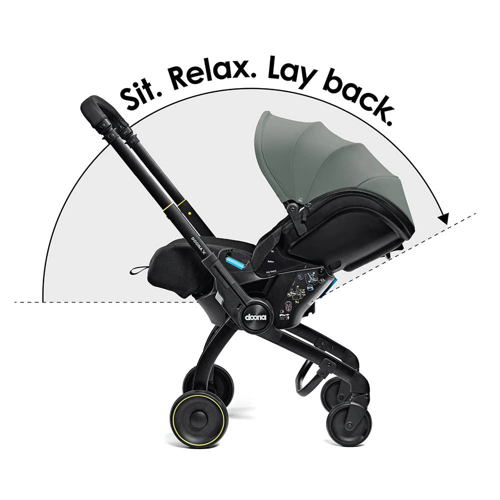 Doona X Infant Car Seat Stroller + IsoFix Base - Slate Green