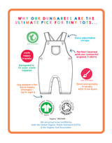 Toby Tiger Organic Multi Stripe Dungarees