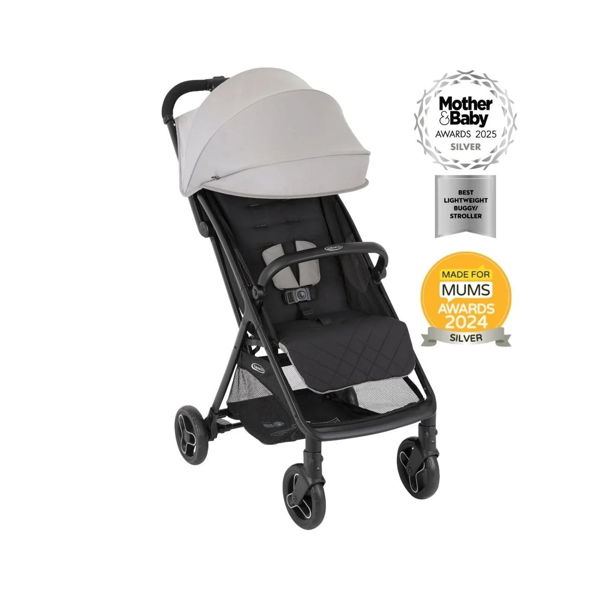 Graco Myavo Quick-folding Lightweight Travel Stroller - Steeple Grey