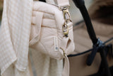 Ralphie Bear Quilted Changing Stroller Bag - Beige/Scallop