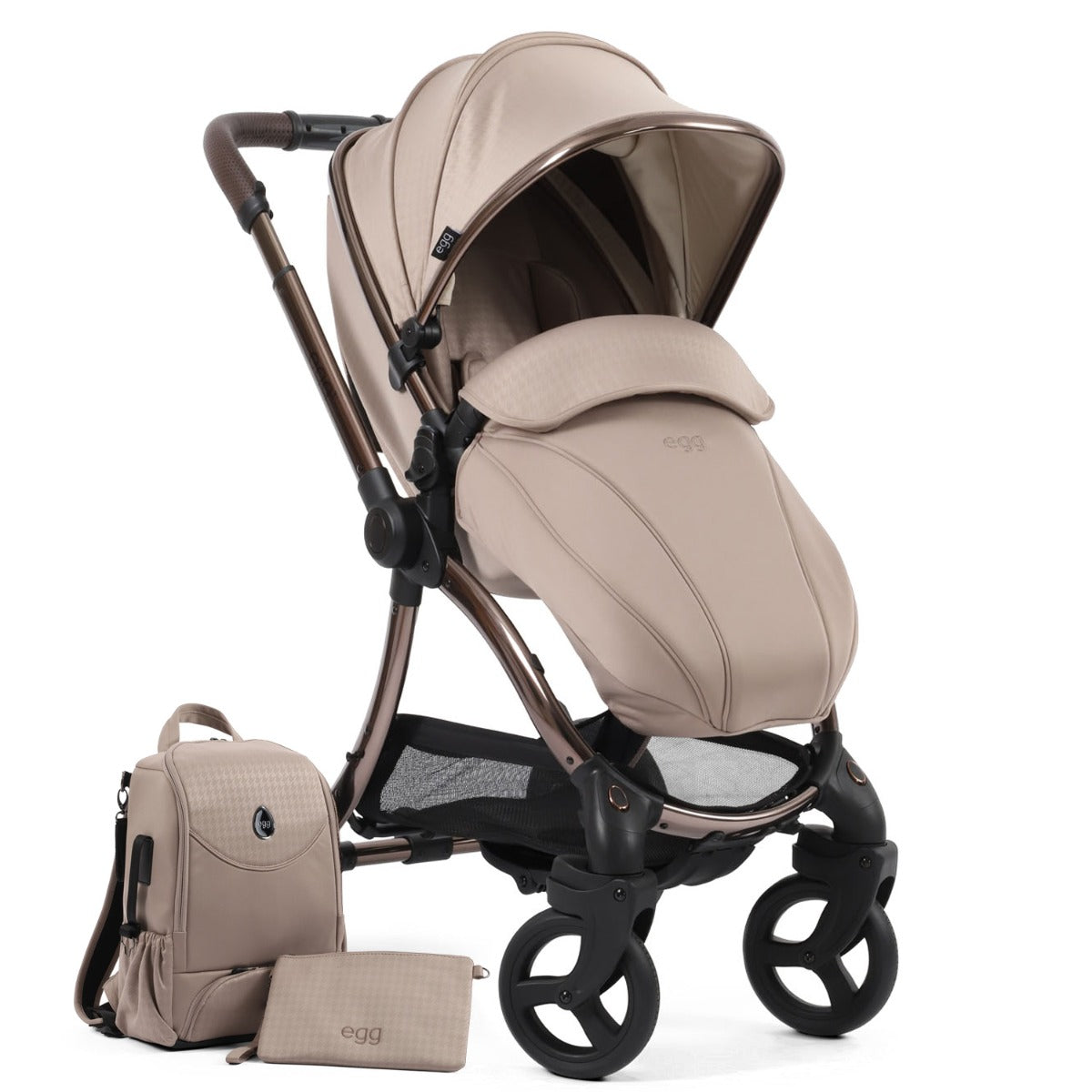 Egg 3 Luxury Maxi-Cosi Cabriofix i-Size Special Edition Travel System Bundle - Houndstooth Almond