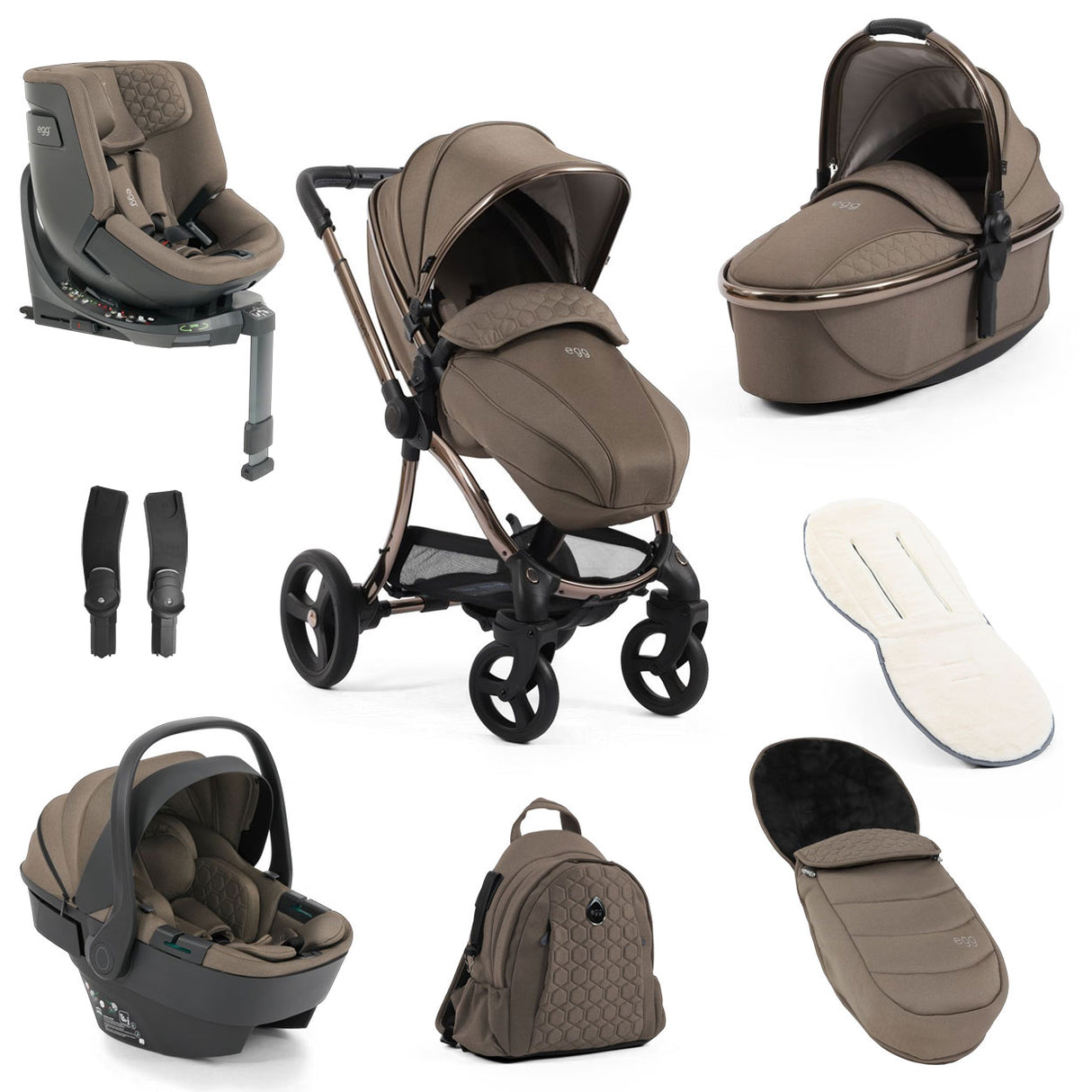 Egg 3 Ultimate Shell 360 Travel System Bundle - Mink