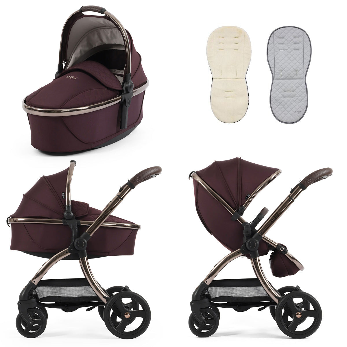 Egg 3 Luxury Cybex Cloud T i-Size Travel System Bundle - Mulberry
