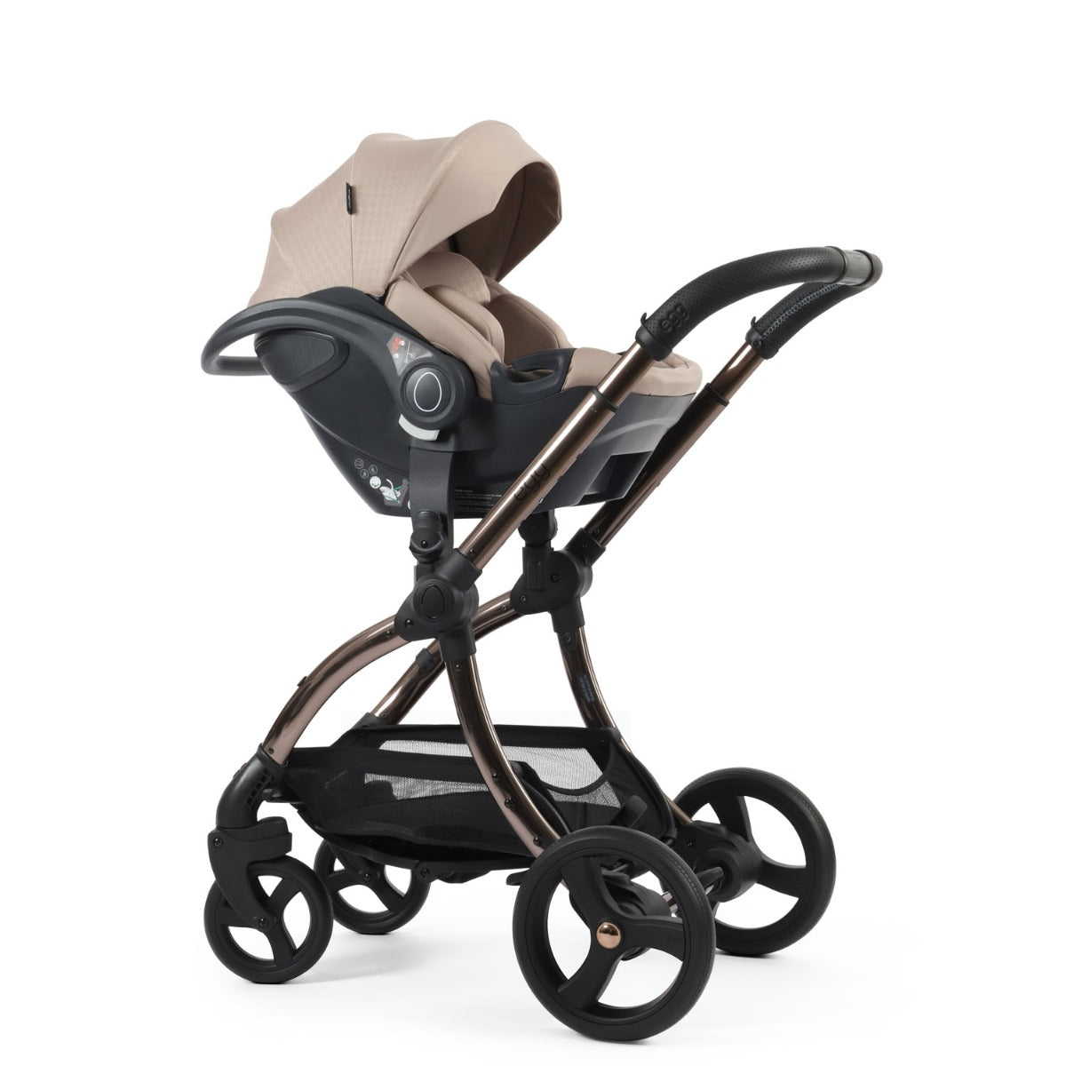 Egg 3 Luxury Shell i-Size Special Edition Travel System Bundle - Houndstooth Almond