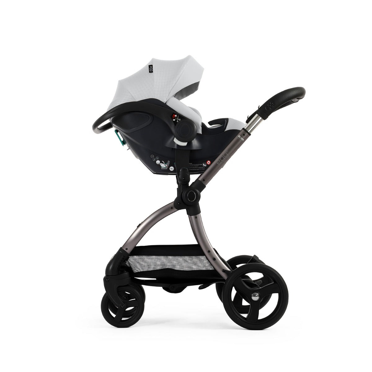 Egg 3 Luxury Cybex Cloud T i-Size Special Edition Travel System Bundle - Houndstooth Silver