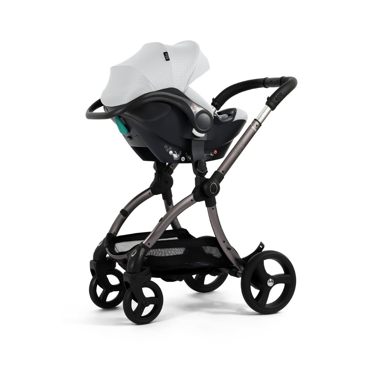 Egg 3 Luxury Cybex Cloud T i-Size Special Edition Travel System Bundle - Houndstooth Silver