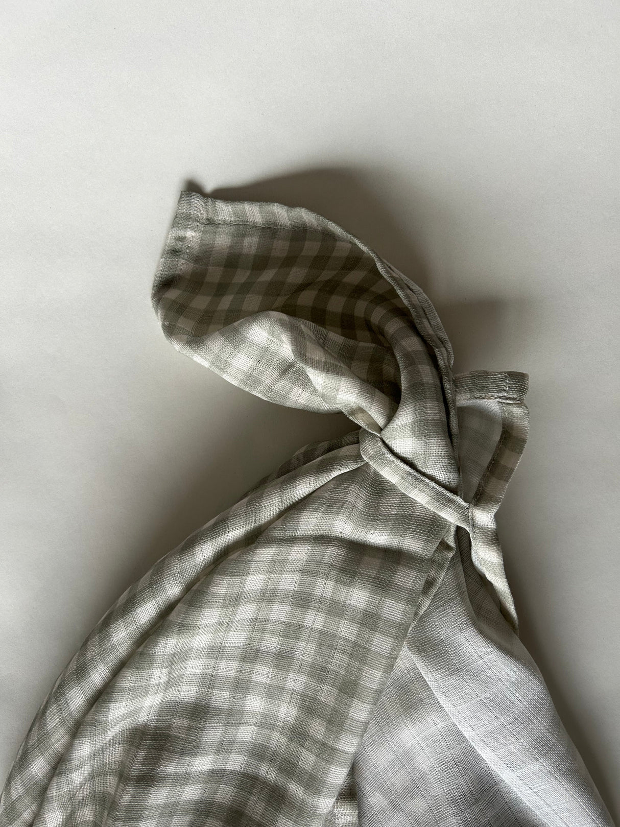 Gingham Sage Large Swaddle Muslin