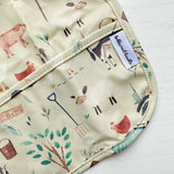 Long Sleeved Baby Bib - Farm Yard Print