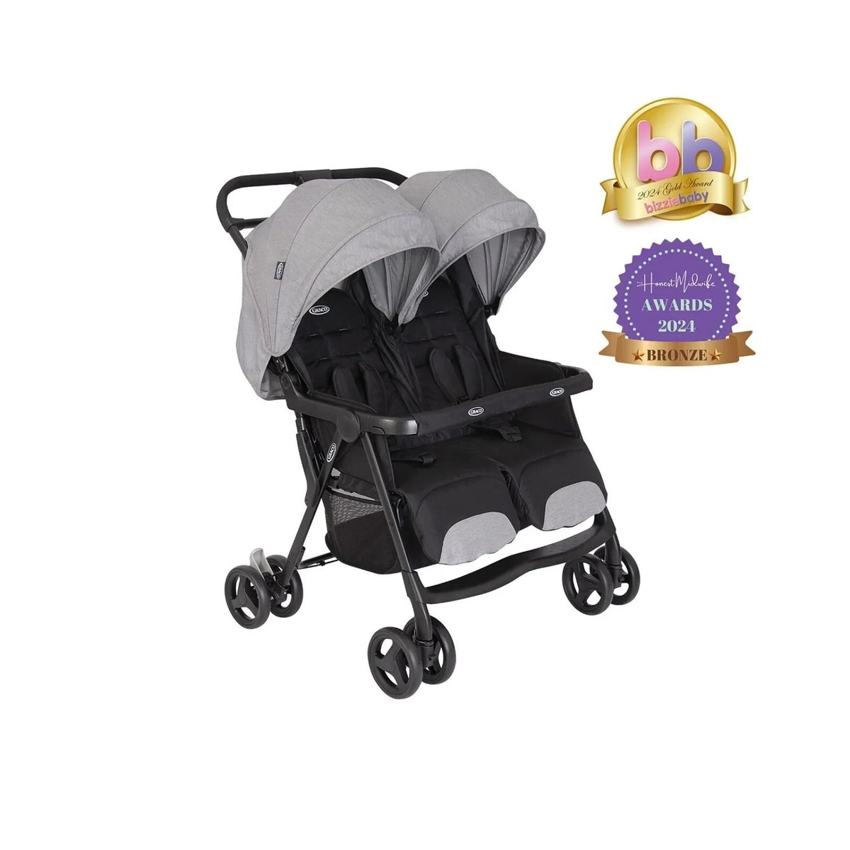 Graco DuoRider Double Pushchair - Steeple Grey