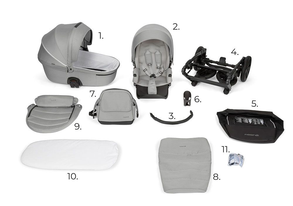 Noordi Fjordi V1 – 2in1 Pushchair with ThermoCot™ Carrycot