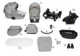 Noordi Fjordi 3in1 Travel System & Nursery Bundle, Dark Grey