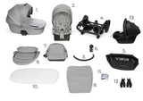 Noordi Fjordi V1 Leather 3-in-1 Travel System – Eco-Leather Pram with ThermoCot™ & i-Size Car Seat