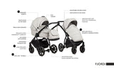Noordi Fjordi V1 3in1 with Joie i-Snug 2 Car Seat, Grey