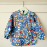 Long Sleeved Baby Bib - Crafty Print