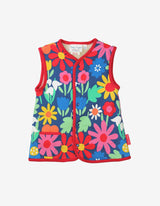 Toby Tiger Organic Bold Floral Reversible Gilet