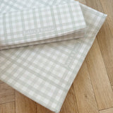 Anti-Roll Wedge Changing Mat - Sage Green Gingham