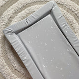 Standard Changing Mat - Grey-green moon and stars Print