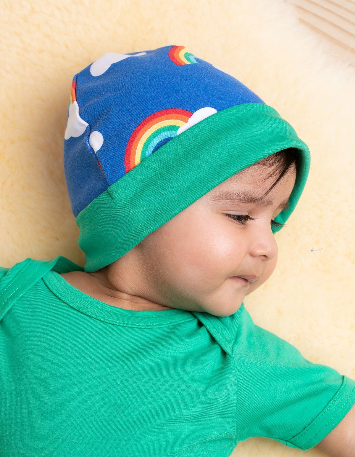 Toby Tiger Organic Rainbow Print Baby Gift Set