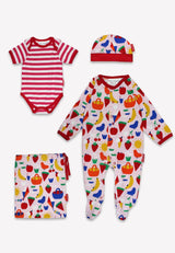 Toby Tiger Organic Picnic Print Baby Gift Set