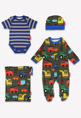 Toby Tiger Organic Transport Print Baby Gift Set