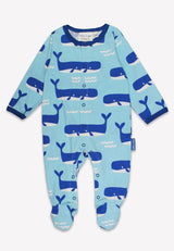 Toby Tiger Organic Whale Waves Print Baby Gift Set
