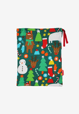 Organic Christmas Bear Print Baby Gift Set