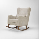 Tutti Bambini Harper Wingback Rocking Chair & Footstool - Mushroom