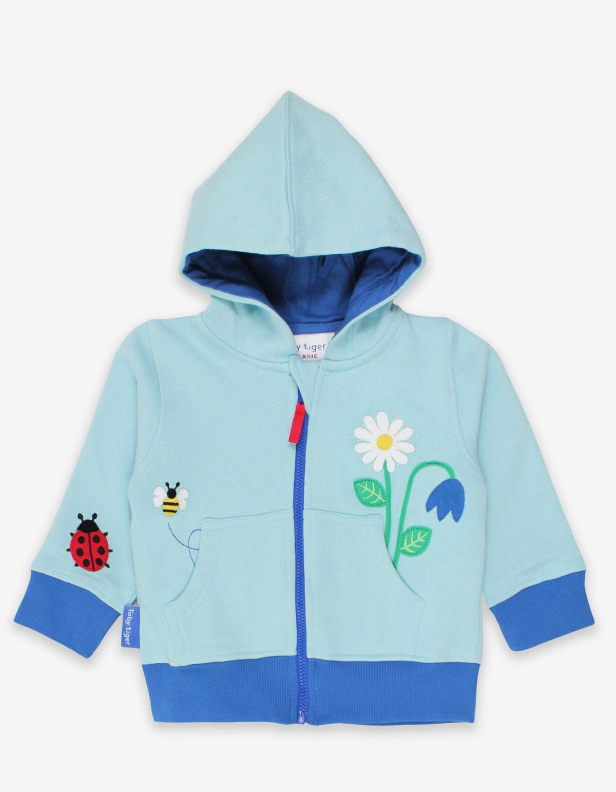 Toby Tiger Organic English Garden Applique Hoodie