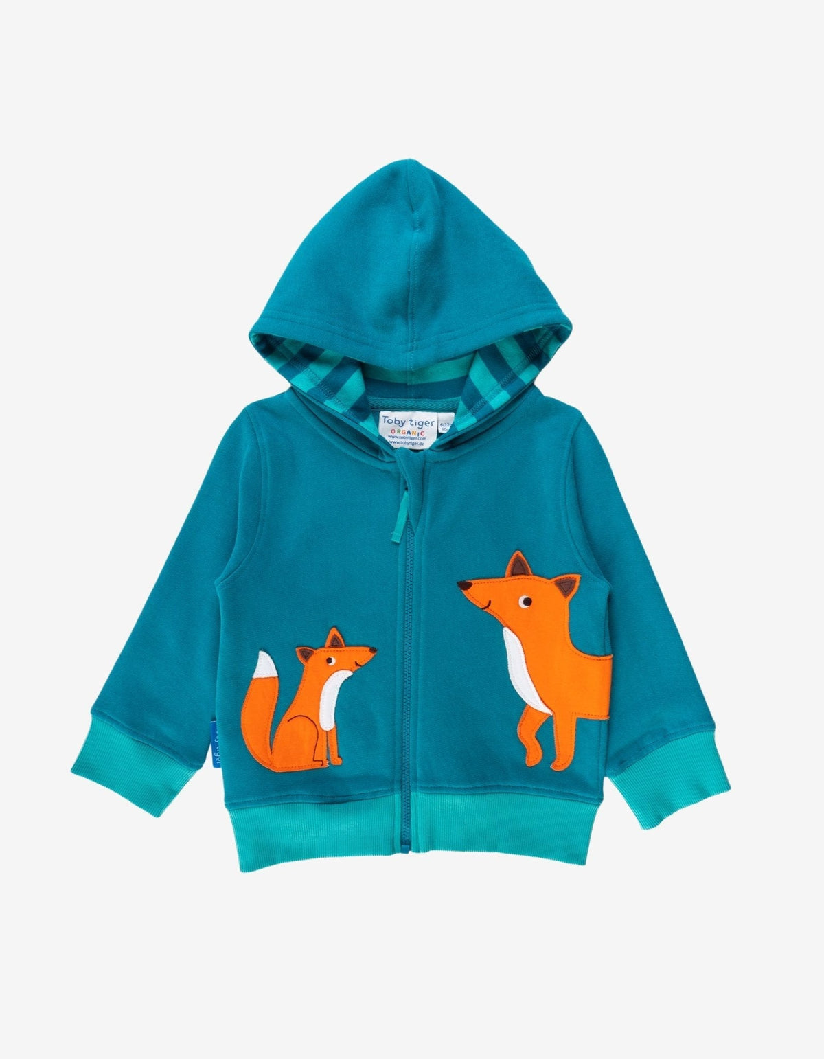 Toby Tiger Organic Fox Applique Hoodie