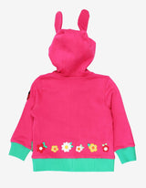 Toby Tiger Organic Leaping Bunny Applique Hoodie