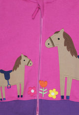 Toby Tiger Organic Hillside Pony Applique Hoodie