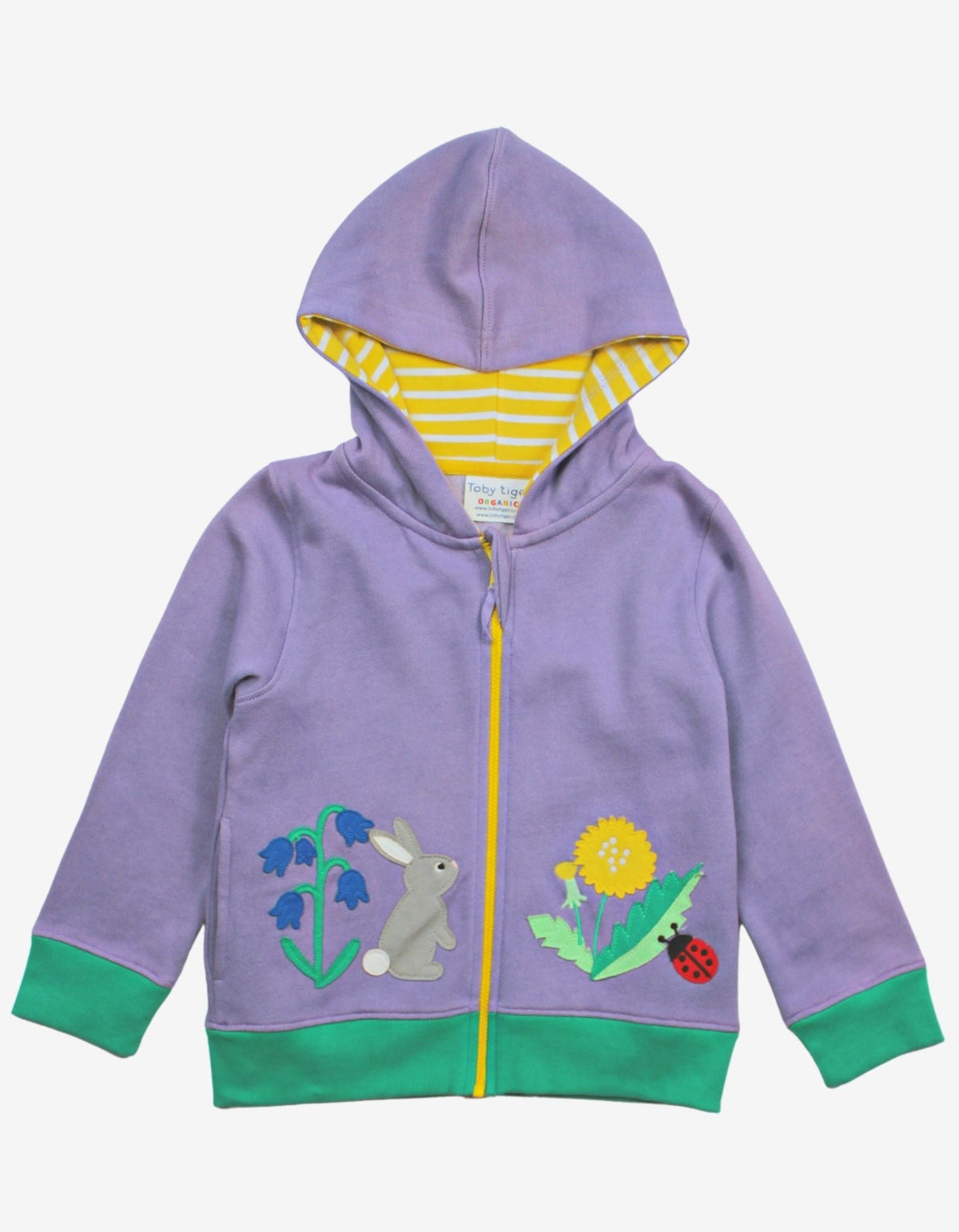 Toby Tiger Organic Spring Applique Hoodie