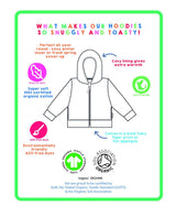 Toby Tiger Organic Tonal Dinosaur Applique Hoodie