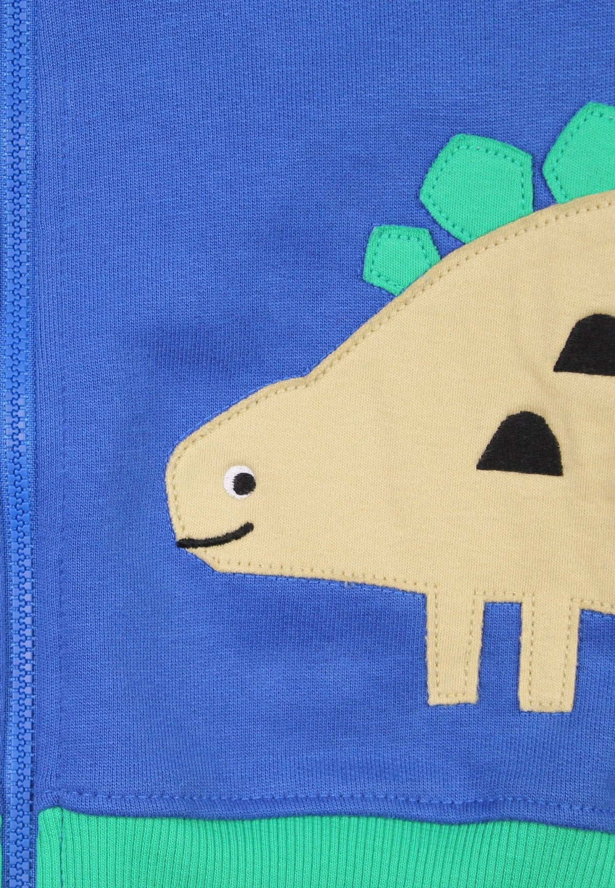 Toby Tiger Organic Tonal Dinosaur Applique Hoodie