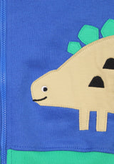Toby Tiger Organic Tonal Dinosaur Applique Hoodie