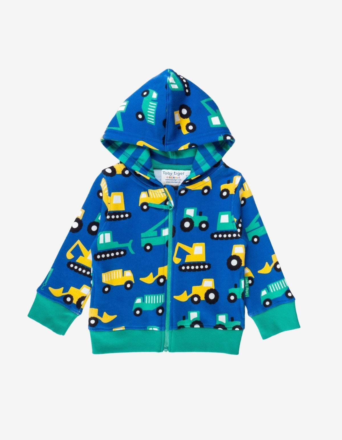 Toby Tiger Organic Digger Print Hoodie