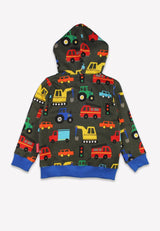 Toby Tiger Organic Transport Print Hoodie