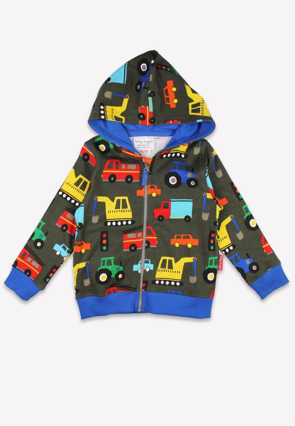Toby Tiger Organic Transport Print Hoodie