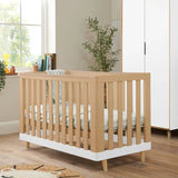 Tutti Bambini Hygge Mini Cot Bed - White/Light Oak