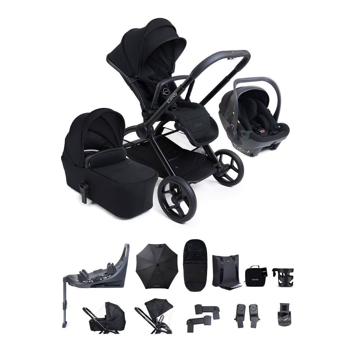 iCandy Core 2 Cocoon 360 Car Seat & Base Bundle - Black