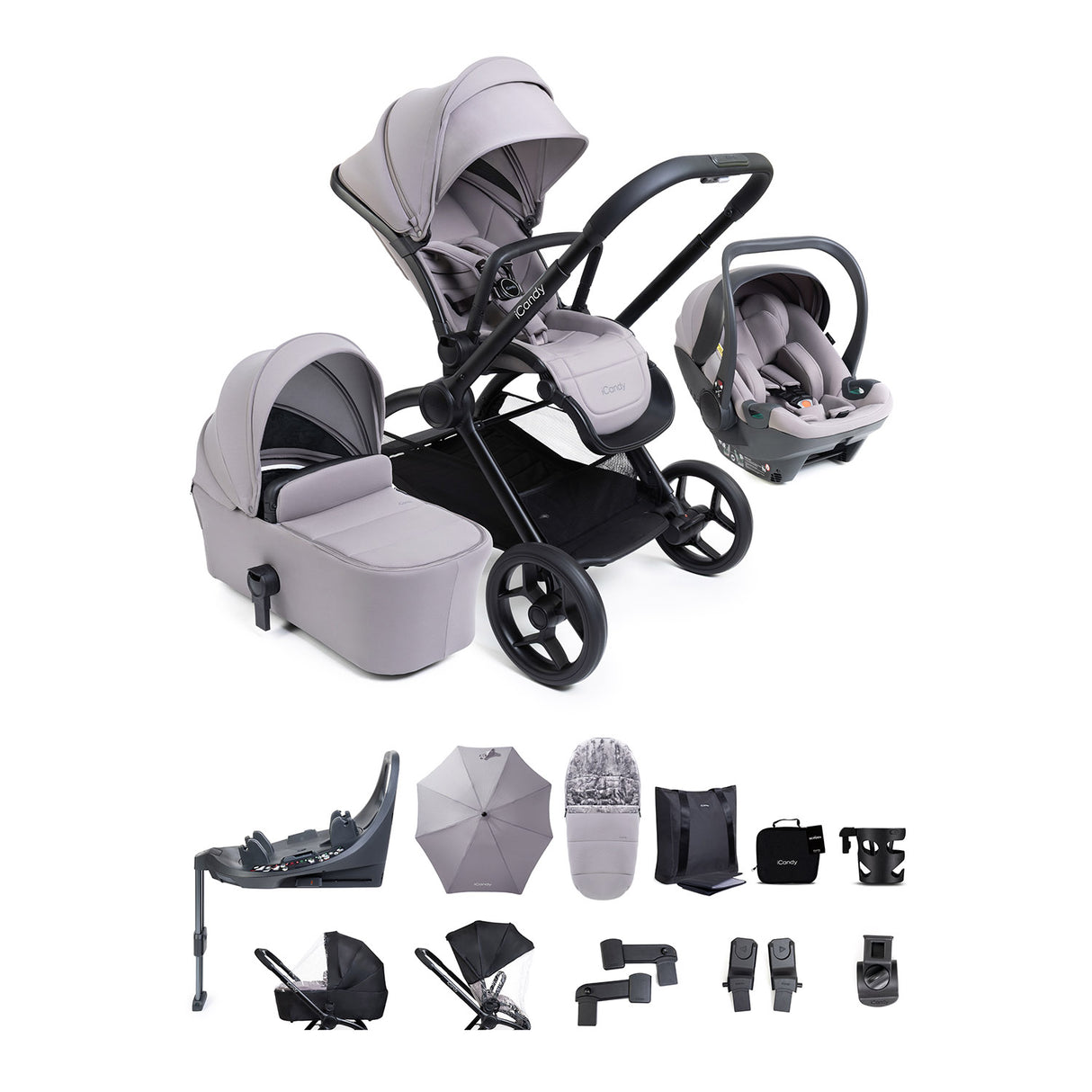 iCandy Core 2 Cocoon 360 Car Seat & Base Bundle - Storm Grey