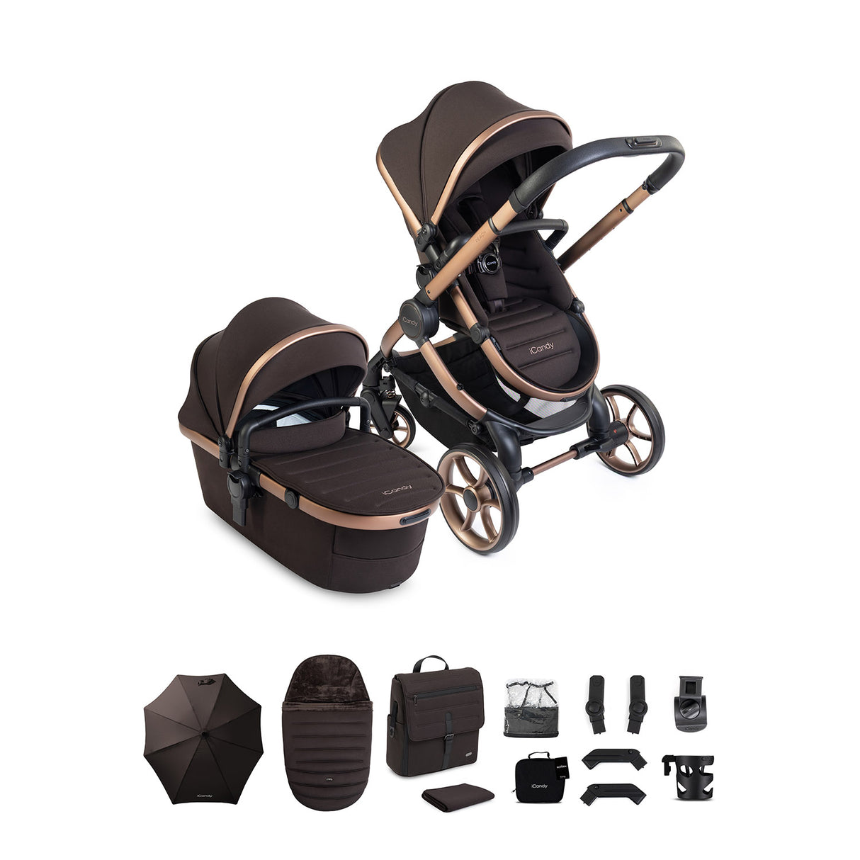 iCandy Peach 8 Editions Complete Accessory Bundle - Pecan