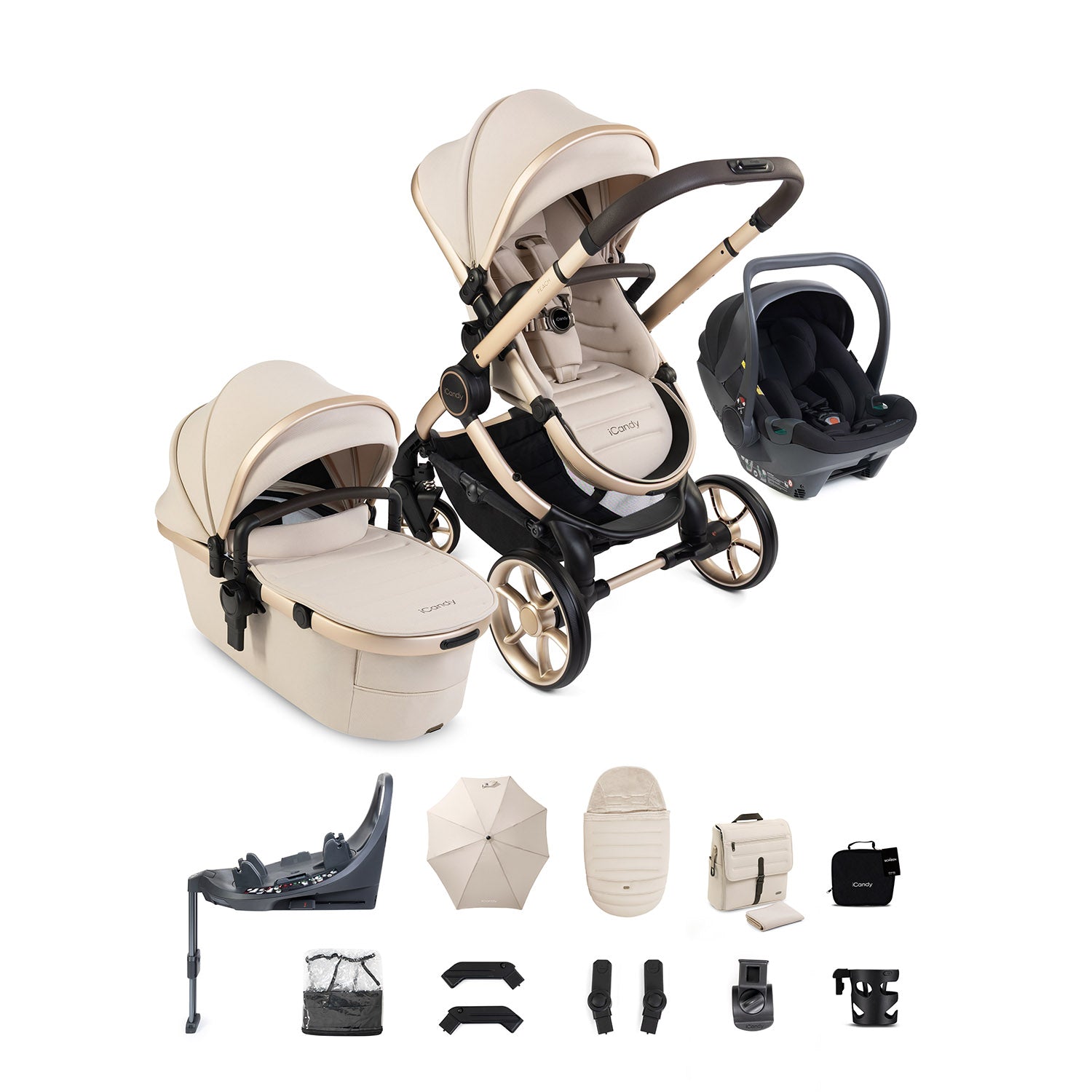 iCandy Peach 8 Editions Cocoon 360 Car Seat & Base Bundle - Biscotti