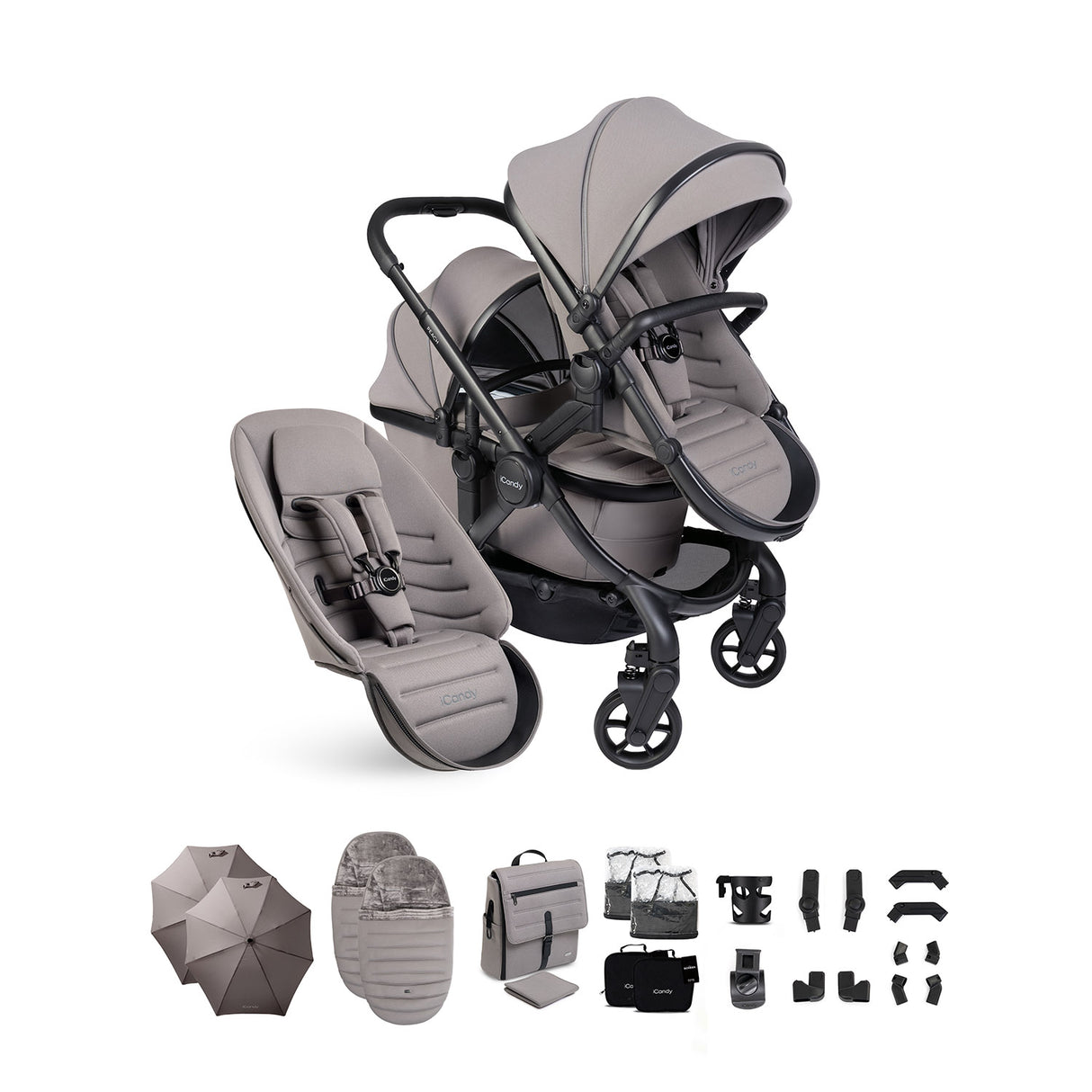 iCandy Peach 8 Double Complete Accessory Bundle - Porcini