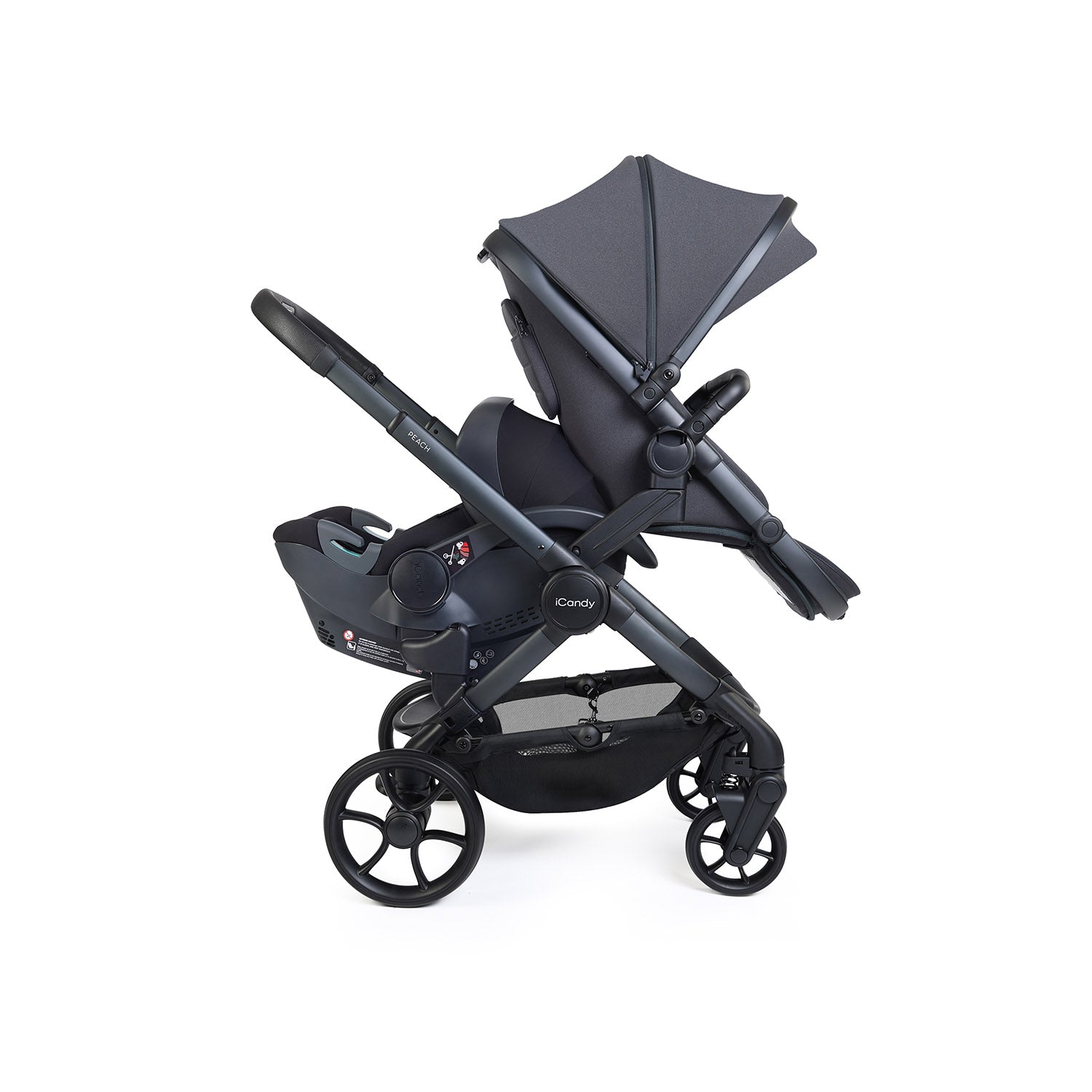 iCandy Peach 8 Double Cocoon 360 Car Seat & Base Bundle - Grey