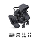 iCandy Peach 8 Double Pushchair & Carrycot Combo - Grey