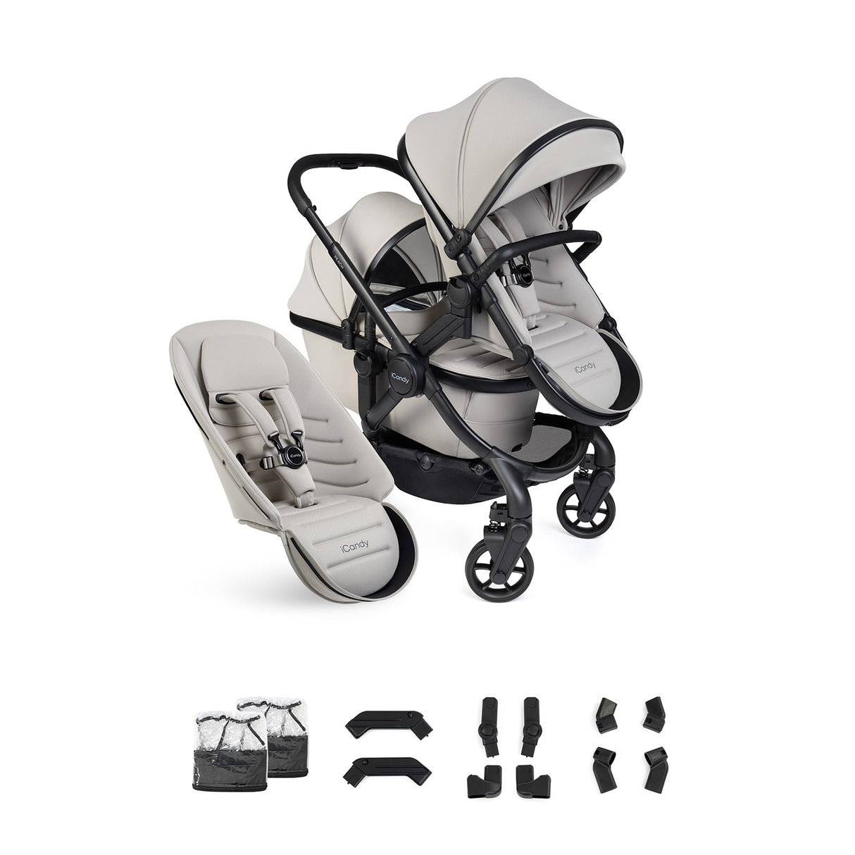 iCandy Peach 8 Double Pushchair & Carrycot Combo - Taupe