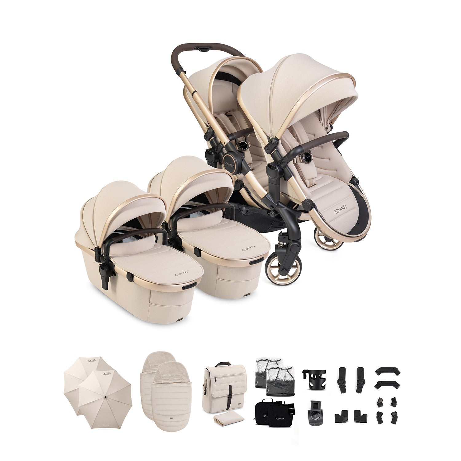 iCandy Peach 8 Editions Twin Complete Accessory Bundle - Biscotti