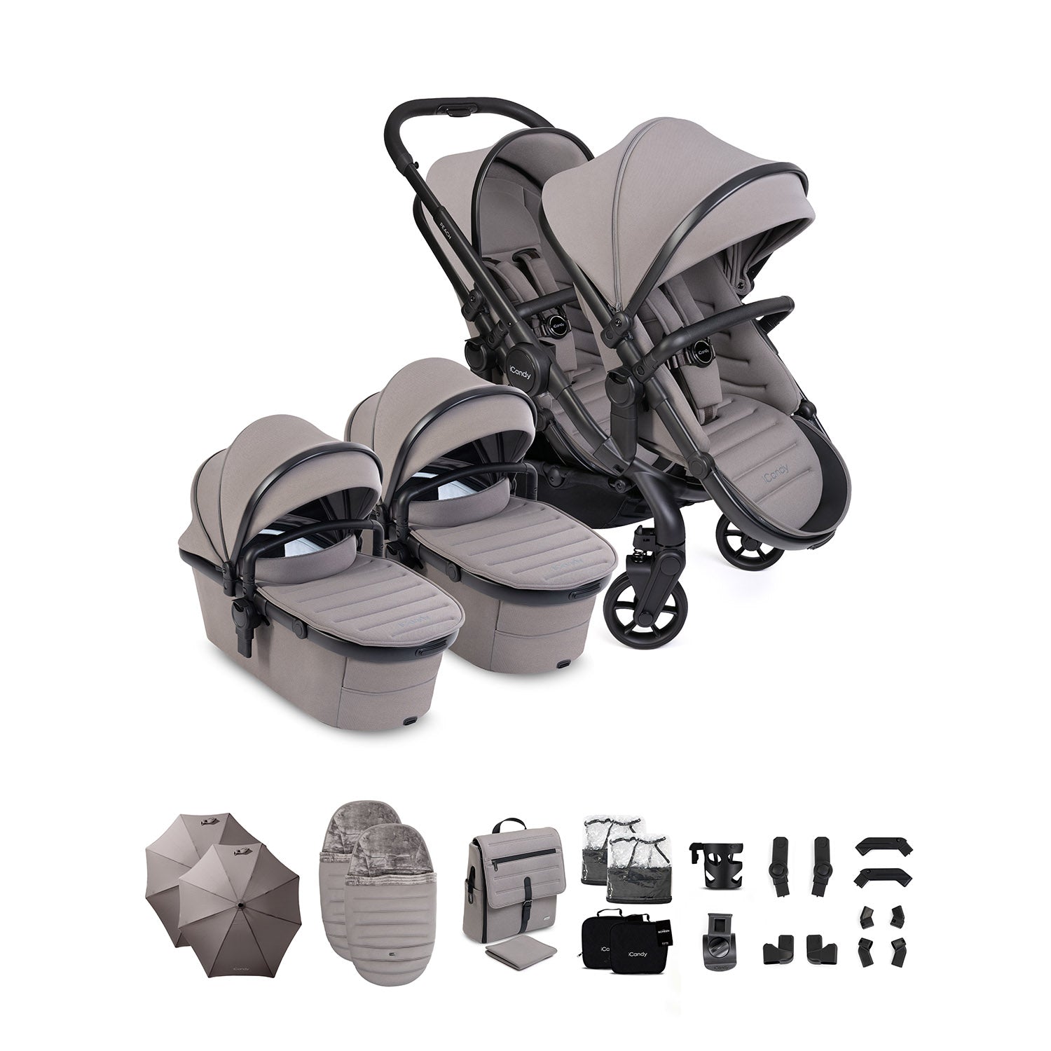 iCandy Peach 8 Twin Complete Accessory Bundle - Porcini