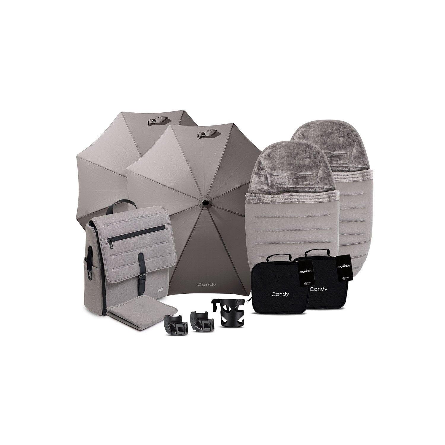 iCandy Peach 8 Twin Complete Accessory Bundle - Porcini